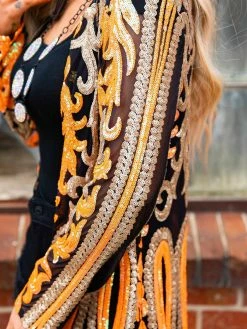 Dongguan Haohoo Clothing CO., Ltd Pre-Orders PREORDER The Royal Sequin Duster - Orange And Gold