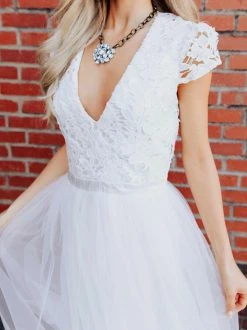 D & J Industries She's A Sweetheart Dress - White