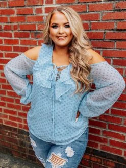 D & J Industries Tops She's Somethin' Top - Blue 11 D & J Industries Tops She's Somethin' Top - Blue