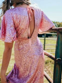 D & J Industries Southern Sweetheart High Low Dress - Cinnamon Sale!