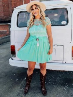 D & J Industries Summer Nights Dress - Mint