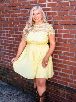 D & J Industries Summer Nights Dress - Yellow
