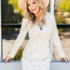 D & J Industries Daydreamer — Boho Lacy Long Sleeve Little White Dress 2 D & J Industries Daydreamer — Boho Lacy Long Sleeve Little White Dress