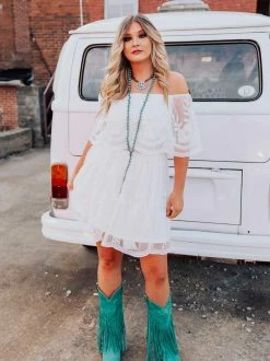 D & J Industries The Getaway Dress - White Sale!