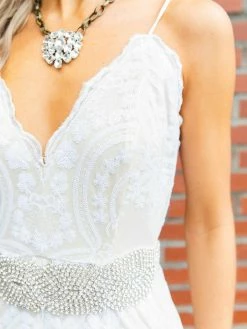 D & J Industries The Rovena Dress - White/Neutral Sale!