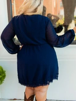 D & J Industries This One's For The Ladies Dress - Navy Blue Sale!