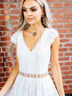 D & J Industries Twirl You Around Dress - White