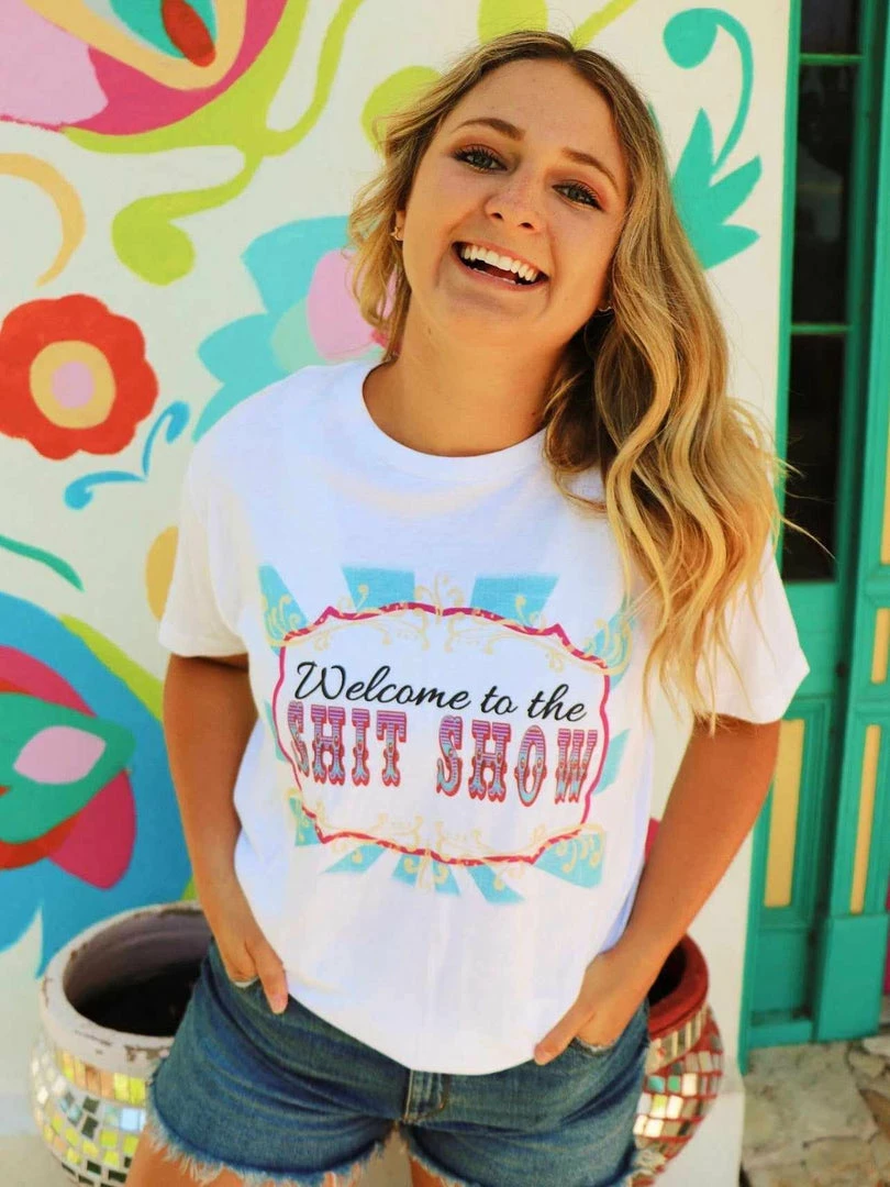 Bling-A-Gogo Welcome To The SHIT Show Tee By Bling-a-Go-Go Tees 4 Bling-A-Gogo Welcome To The SHIT Show Tee By Bling-a-Go-Go Tees