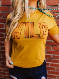 Miss Mud Pie Wild Tee - Mustard Tees