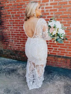 D & J Industries World Stands Still Dress - White/Neutral Sale!