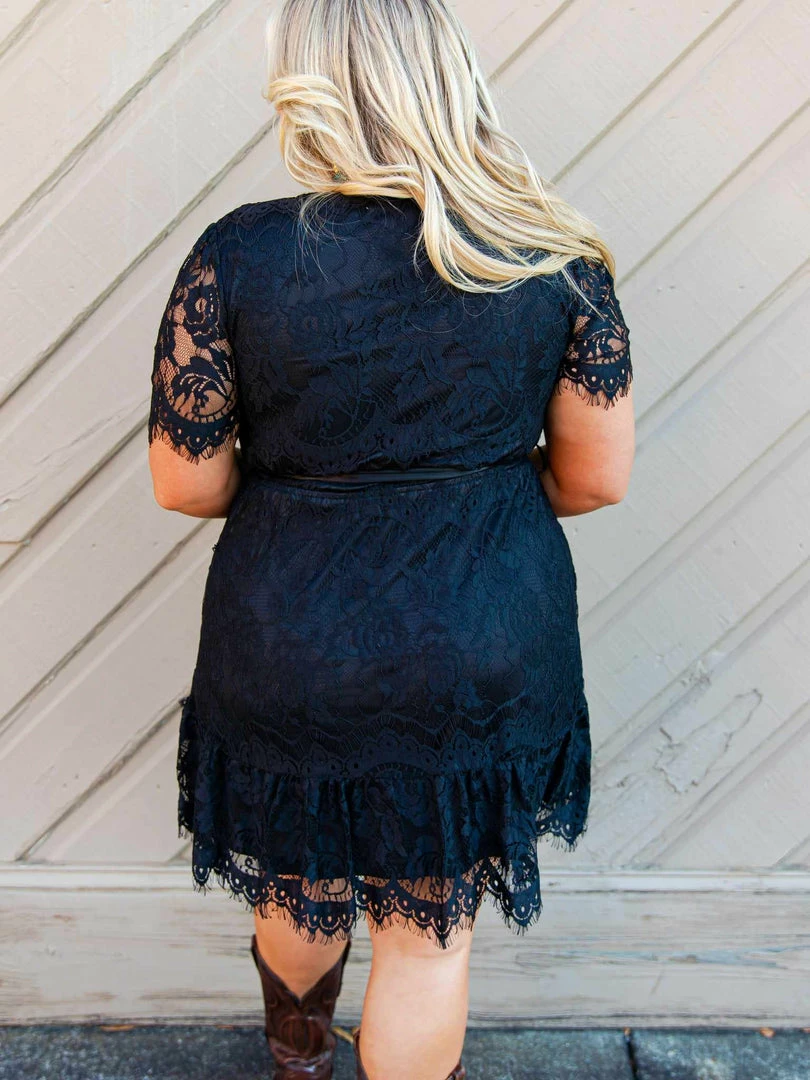 D & J Industries Wrapped Up In Your Arms Lace Dress - Black 11 D & J Industries Wrapped Up In Your Arms Lace Dress - Black