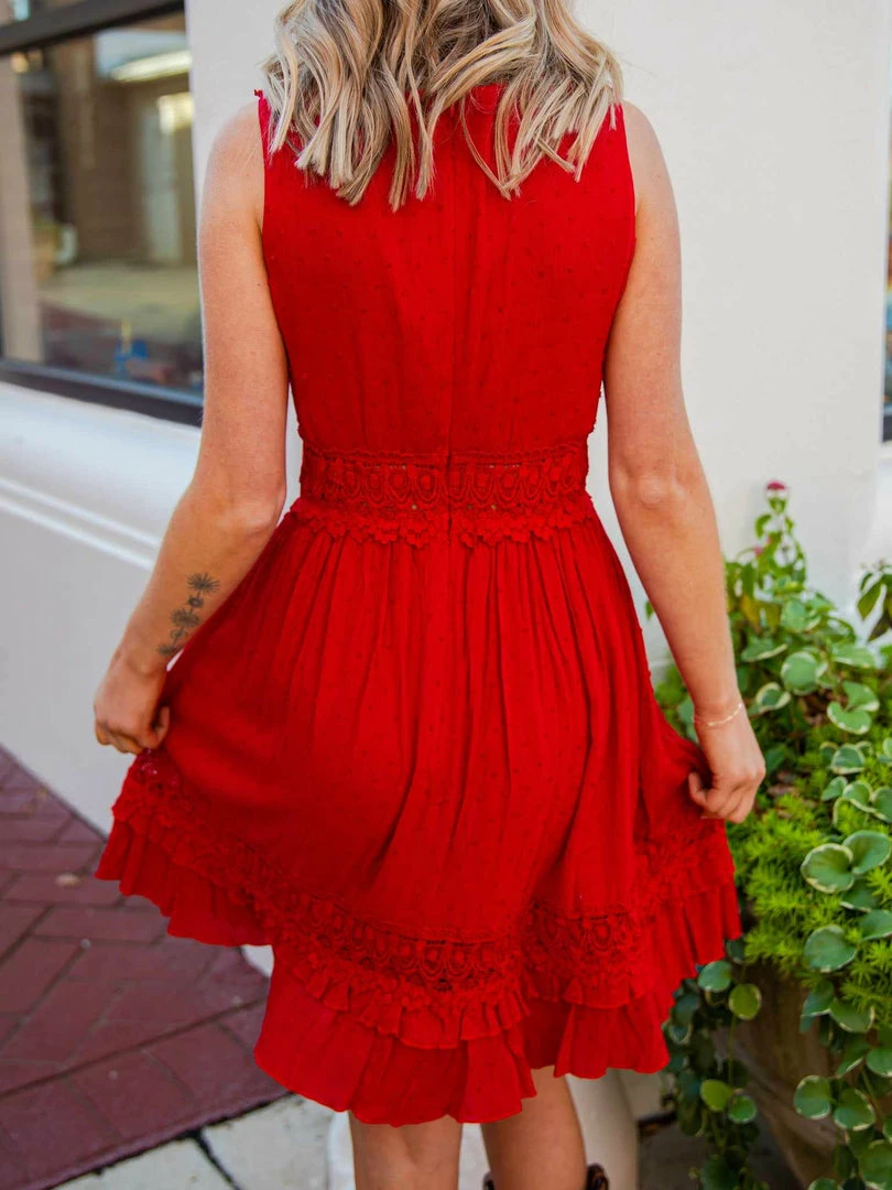 D & J Industries You Deserve It — Boho Mini Dress In Red Sale! 4 D & J Industries You Deserve It — Boho Mini Dress In Red Sale!