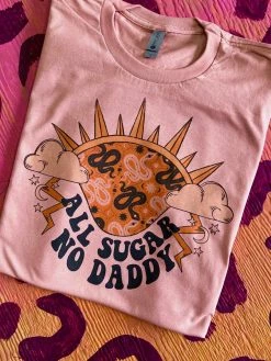 Miss Mud Pie All Sugar No Daddy T-shirt - Desert Rose