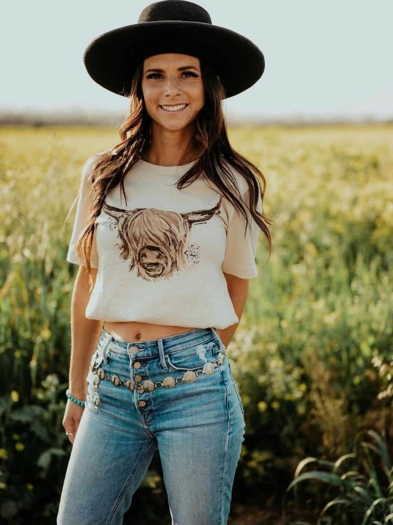 Miss Mud Pie Tees Highland Cow Tee 3 Miss Mud Pie Tees Highland Cow Tee