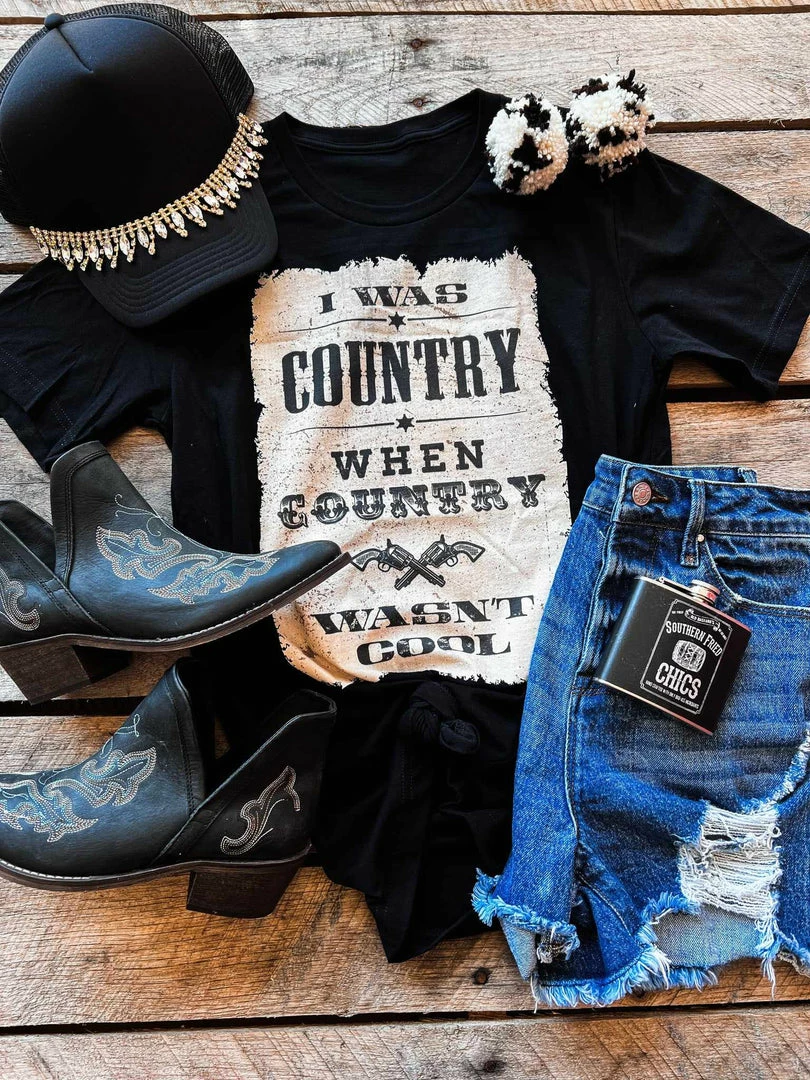 GTN I Was Country When Country Wasnt Cool T-shirt 3 GTN I Was Country When Country Wasnt Cool T-shirt